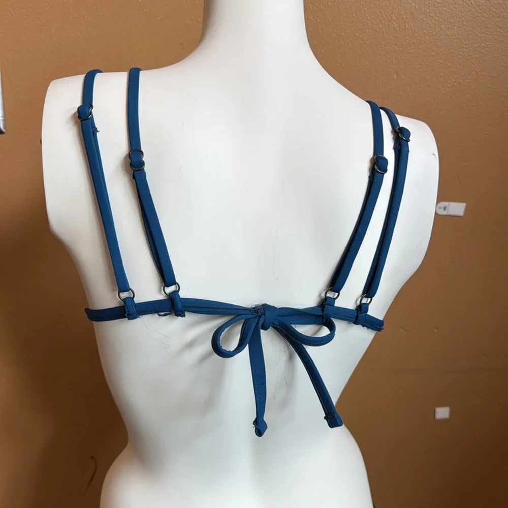 Lucky Brand Junior's Stitch in Time Triangle Bikini Top